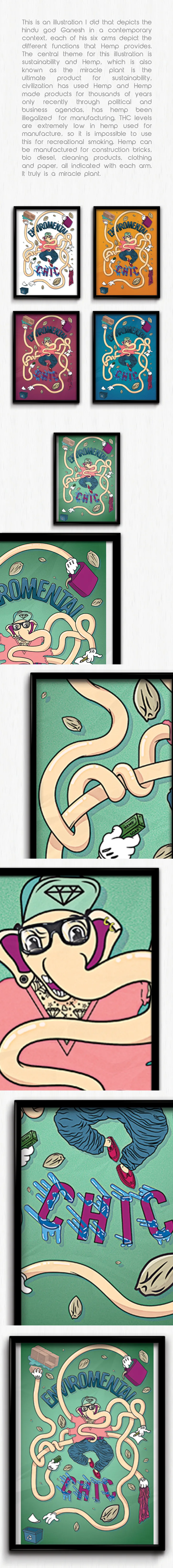 Hipster Ganesh Illustration visual 1